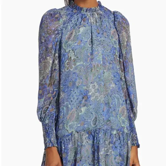 Marie Oliver Irena Balloon-Sleeve Minidress Size XS - Picture 5 of 5